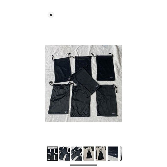 Handbags - 7A* double drawstring dust storage bags solid black fits glass case lot of 7